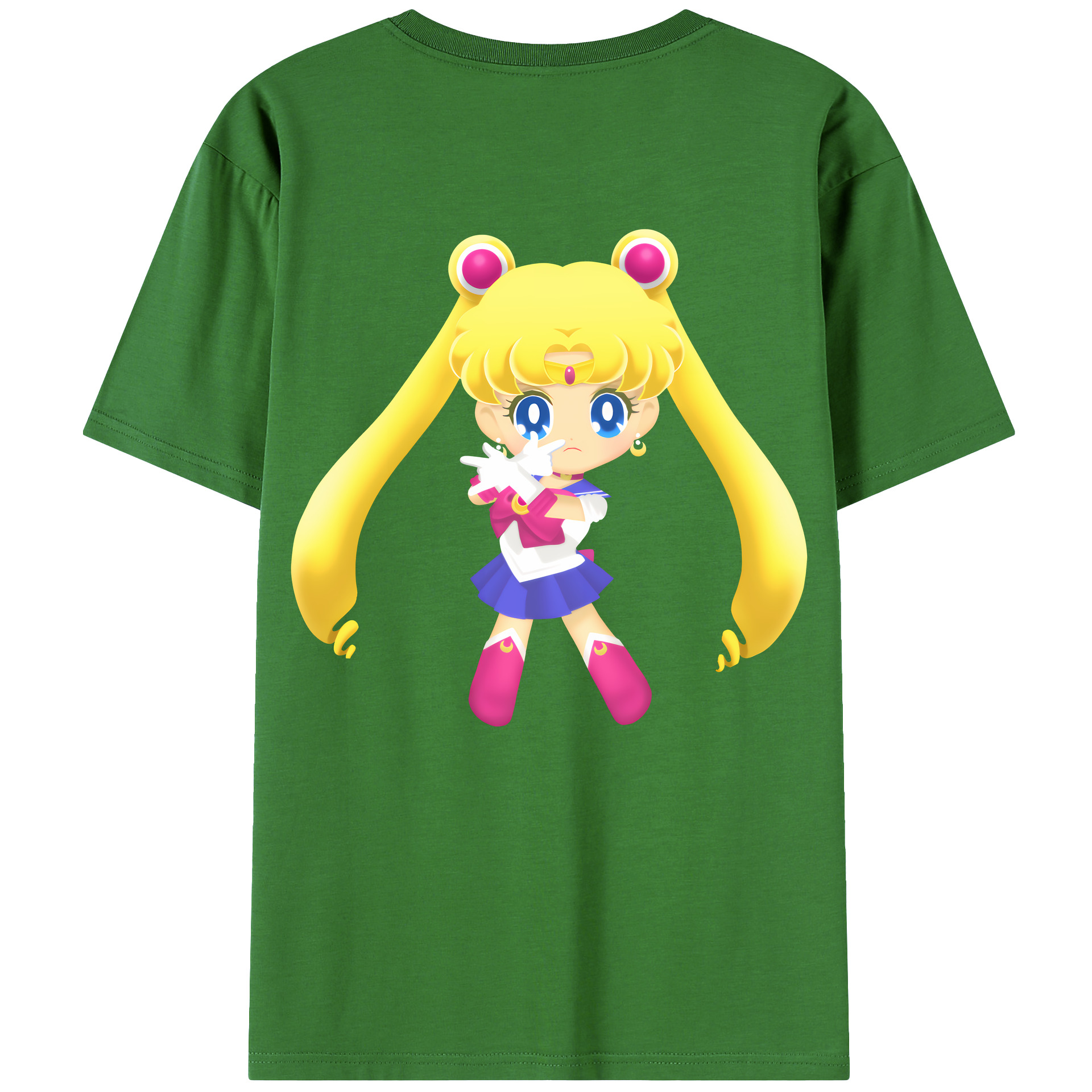 （画像用） 美少女戦士セーラームーン 月野 うさぎ つきの うさぎ Sailor Moon Tsukino Usagi レディース半袖Tシャツ(バックプリント)